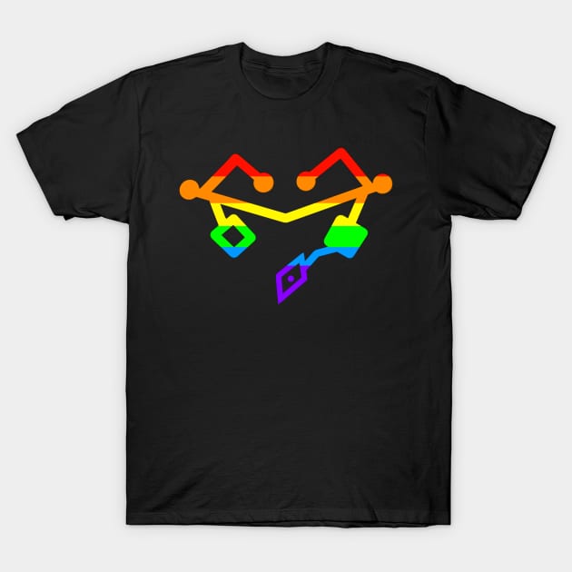 Rainbow Pride Heart T-Shirt by Khalico